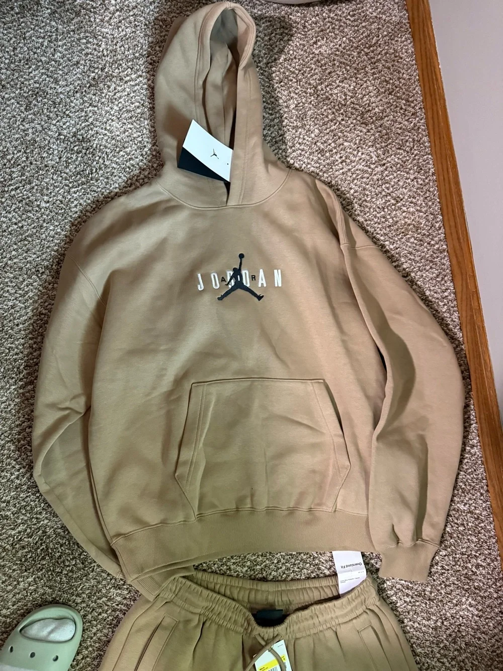 Jordan Brown/Tan Hoodie and Sweatpants Set